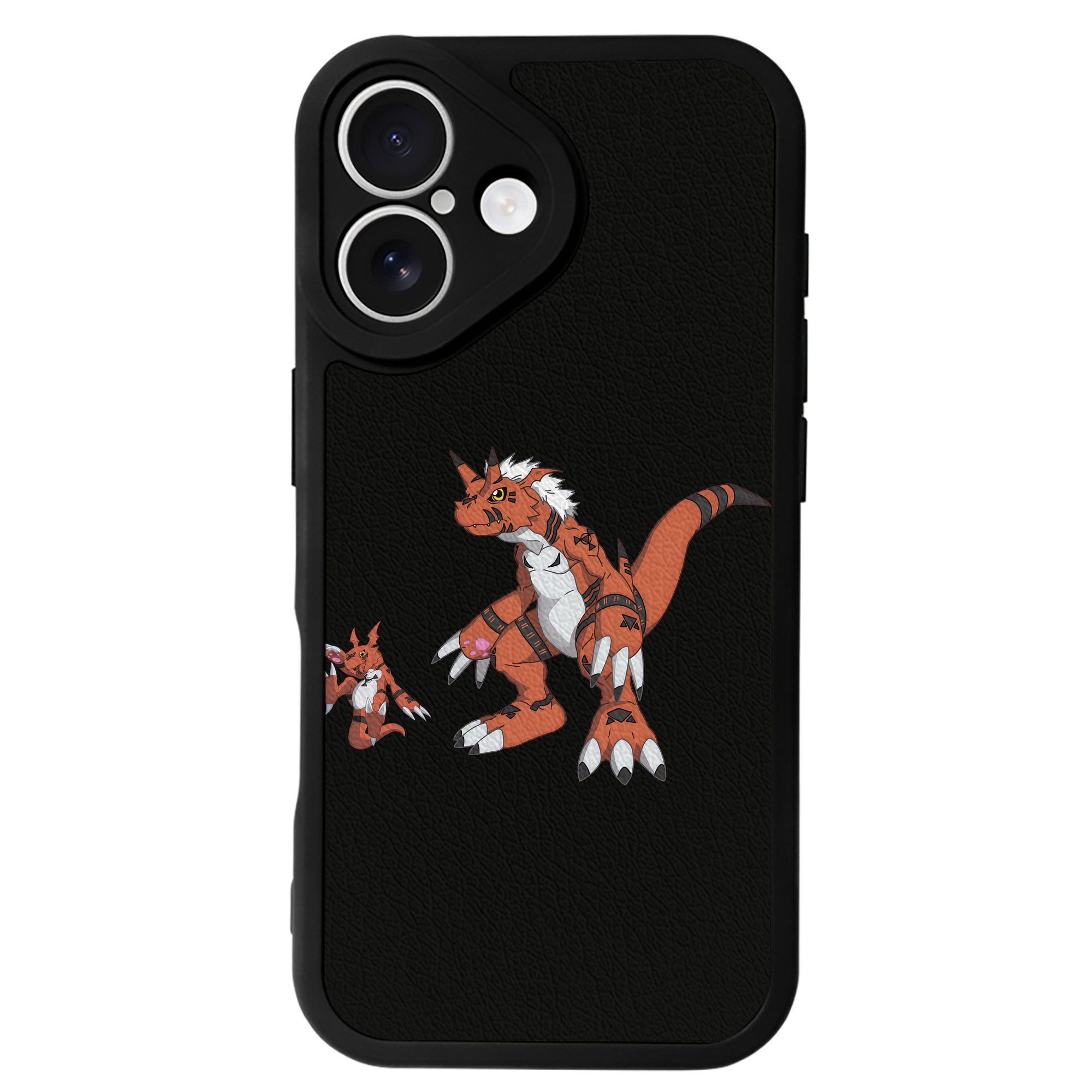 （画像用） Digimon デジタルモンスター/デジモン 【iPhone 16シリーズ対応】シリコンスマホケース（レザー調） 材質：シリコン